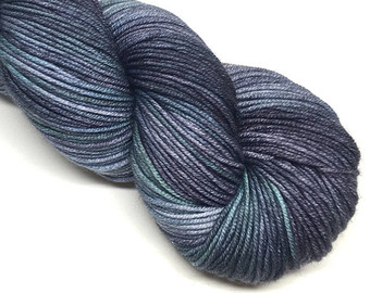 A Little Slate - LIVY DK - Superwash Merino variegated yarn blue gray grey green tonal